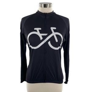 Unbranded Womens Black Mesh Lightweight Biking Jersey Size Large